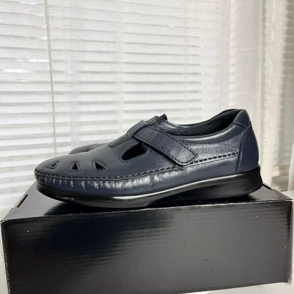SAS Roamer Womens Size 7.5 Wode Mary Jane Blue‎ Leather Orthopedic Comfort Shoes